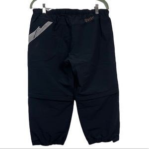 Spyder Women's Black Convertible Active Pants Size Large Polyester Blend